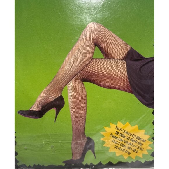 Halloween Red Fishnet Pantyhose Hand Washable 100% Nylon Stockings One Size - Picture 3 of 5